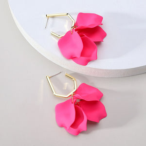 Rose Petals Dangle Earrings