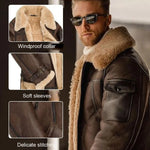 Load image into Gallery viewer, Fur Faux PU leather jacket
