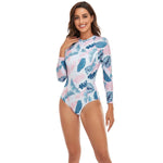 Load image into Gallery viewer, Sleeved Printed One Piece Swimsuit
