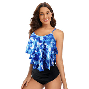 Ruffled Tankini Set