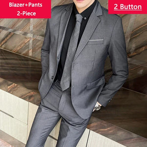Men's Formsl Business Suit Three OR Two Piece Set