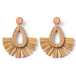 Load image into Gallery viewer, Rattan Raffia Tassel Earrings
