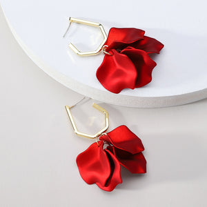 Rose Petals Dangle Earrings