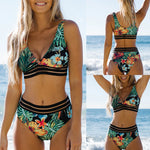 Load image into Gallery viewer, Women&#39;s mid Waisted 2 Piece Bathing Suit
