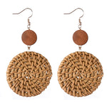 Load image into Gallery viewer, Rattan Raffia Tassel Earrings
