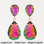 Load image into Gallery viewer, Crystal Geometric Dangle Earrings
