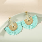 Load image into Gallery viewer, Rattan Raffia Tassel Earrings
