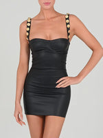 Load image into Gallery viewer, PU Leather Mini Dress

