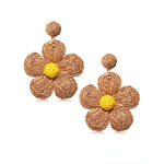 Load image into Gallery viewer, Rattan Raffia Tassel Earrings
