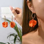 Load image into Gallery viewer, Rose Petals Dangle Earrings
