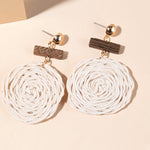 Load image into Gallery viewer, Rattan Raffia Tassel Earrings
