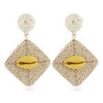 Load image into Gallery viewer, Rattan Raffia Tassel Earrings
