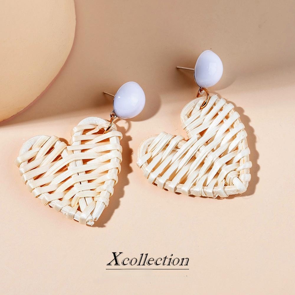 Rattan Raffia Tassel Earrings