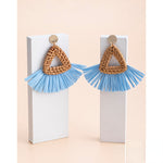 Load image into Gallery viewer, Rattan Raffia Tassel Earrings
