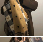 Load image into Gallery viewer, Love Checker Cashmere feel Scarf
