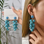 Load image into Gallery viewer, Boho Round Ball Tassel Dangle Earrings
