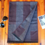 Load image into Gallery viewer, Men&#39;s Wool feel Winter Plaid Scarf
