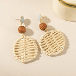 Load image into Gallery viewer, Rattan Raffia Tassel Earrings
