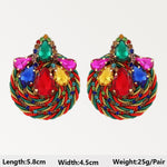 Load image into Gallery viewer, Crystal Geometric Dangle Earrings
