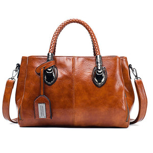 Vintage Oil Wax leather handbag