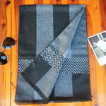 Load image into Gallery viewer, Men&#39;s Wool feel Winter Plaid Scarf
