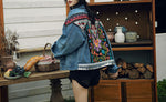 Load image into Gallery viewer, Vintage Embroidery Denim Jacket
