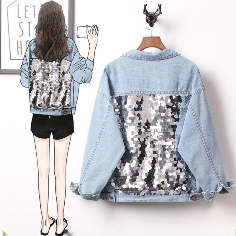 Women's Sequins Denim Jackets