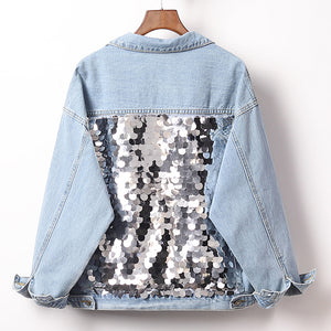 Women's Sequins Denim Jackets