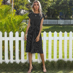 Load image into Gallery viewer, Polka Dot Short Sleeve Dress
