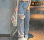 Load image into Gallery viewer, High Waist Denim Pants
