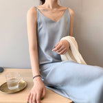 Load image into Gallery viewer, Satin camis Tank Dress
