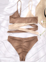 Load image into Gallery viewer, High Waist Ribbed Bikini
